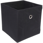 Короб - органайзер складной стеллажный для хранения вещей с ручками «УЮТДОМА», цвет черный, 28*27*28см