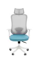 Офисное кресло Chairman CH563 белый пластик, бирюзовый