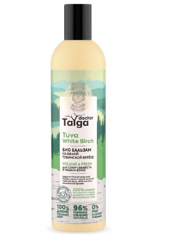 Natura Siberica Doctor Taiga био бальзам для волос на белой тувинской березе, 400 мл
