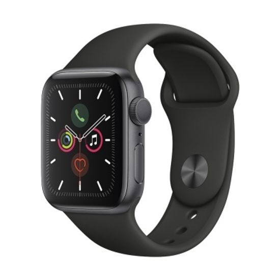 Apple Watch Series 5 40mm Aluminum Case with Sport Band (Серый космос/Чёрный) (MWV82)