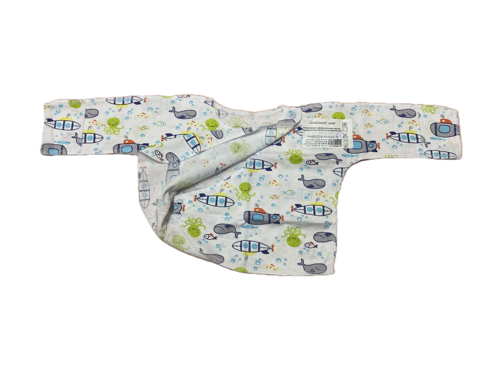 Распашонка с двумя кнопками из кулирки (100% хлопок) на рост 62 см