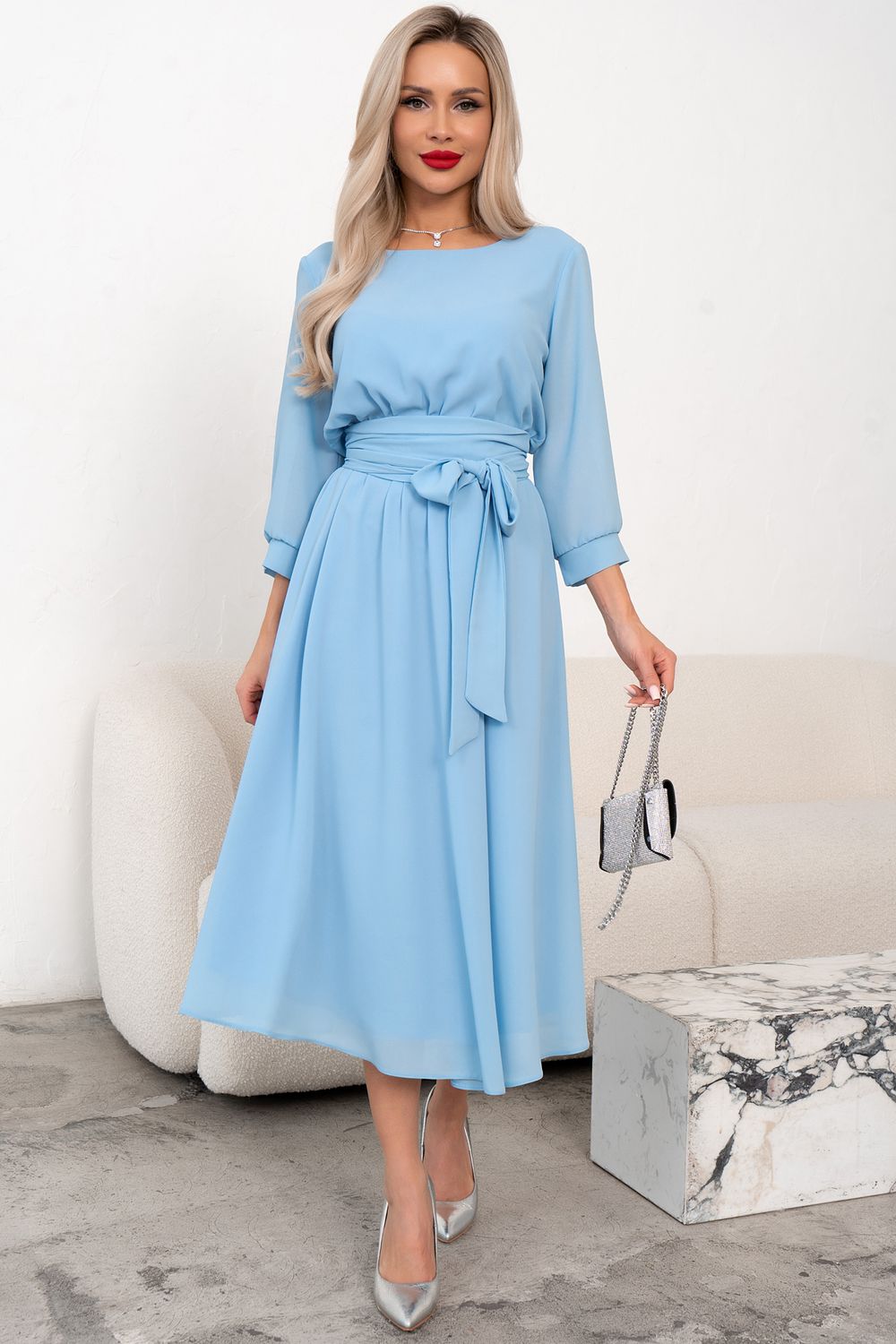Платье Виржиния (голубой)-52р-р Р11-1240/3 Nikol