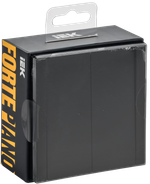 FORTE&PIANO Выключатель 2-клавишный с индикацией 10А FP106M металл черный IEK