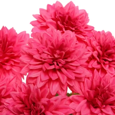 Искусственные цветы «Букет Георгин» 45см 7 цветков розовые