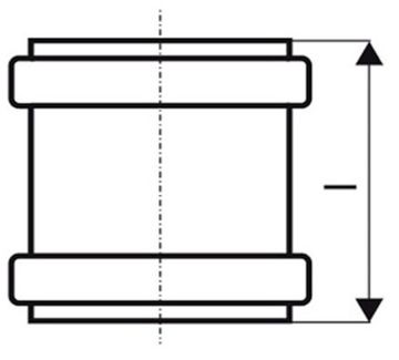 Муфта ремонтная (надвижная) Ostendorf KGU 110 мм канализационная арт. 220500