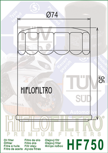Фильтр масляный Hiflo Filtro HF750