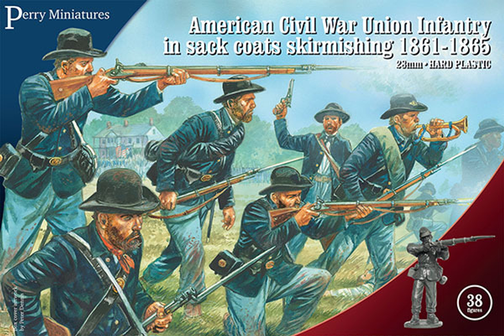 ACW120 American Civil War Union Infantry in sack coats Skirmishing 1861-65 2