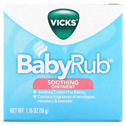 Детское здоровье Vicks, Baby Rub, успокаивающая мазь, 50 г (1,76 унции)