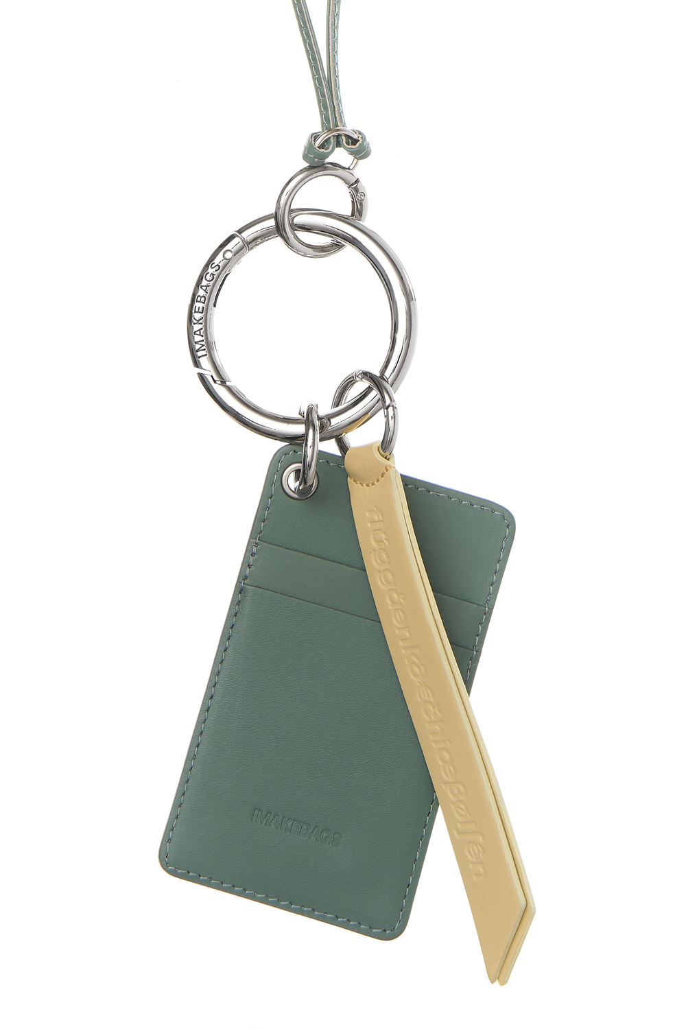 Подвеска - картхолдер с карабином LIGHT GREY