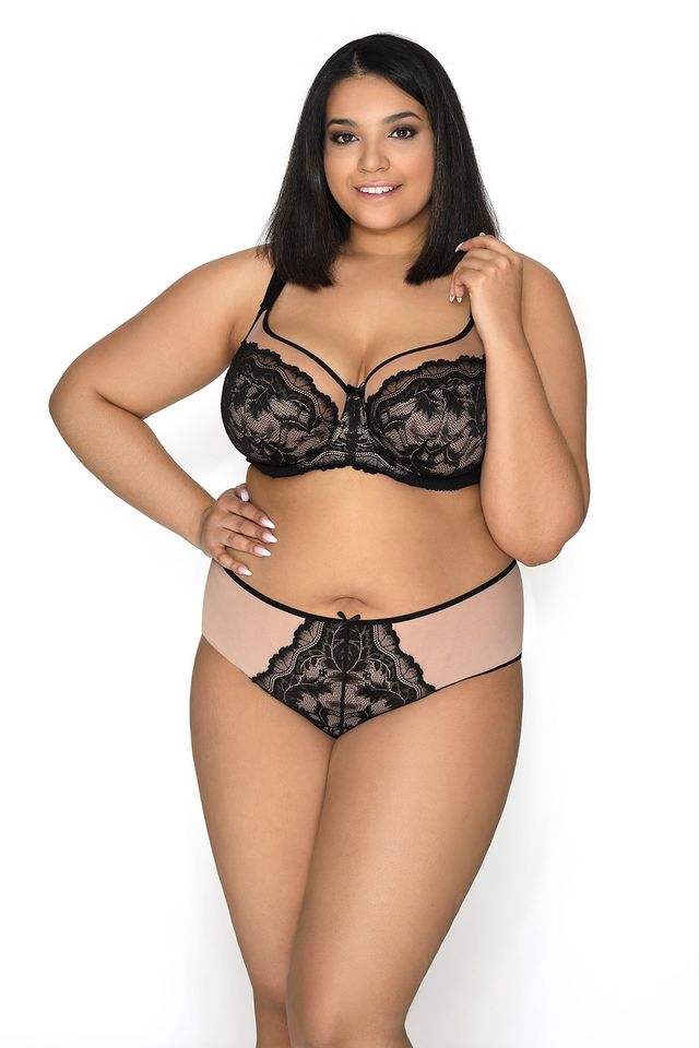 Бюстгальтер с мягкой чашкой Olivia черно-бежевый