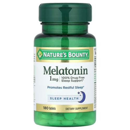Nature's Bounty, мелатонин, 1 мг, 180 таблеток