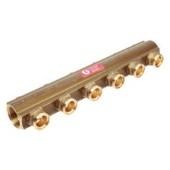 Коллектор Giacomini с отсечными клапанами 1 x 18 /8, R553SY008