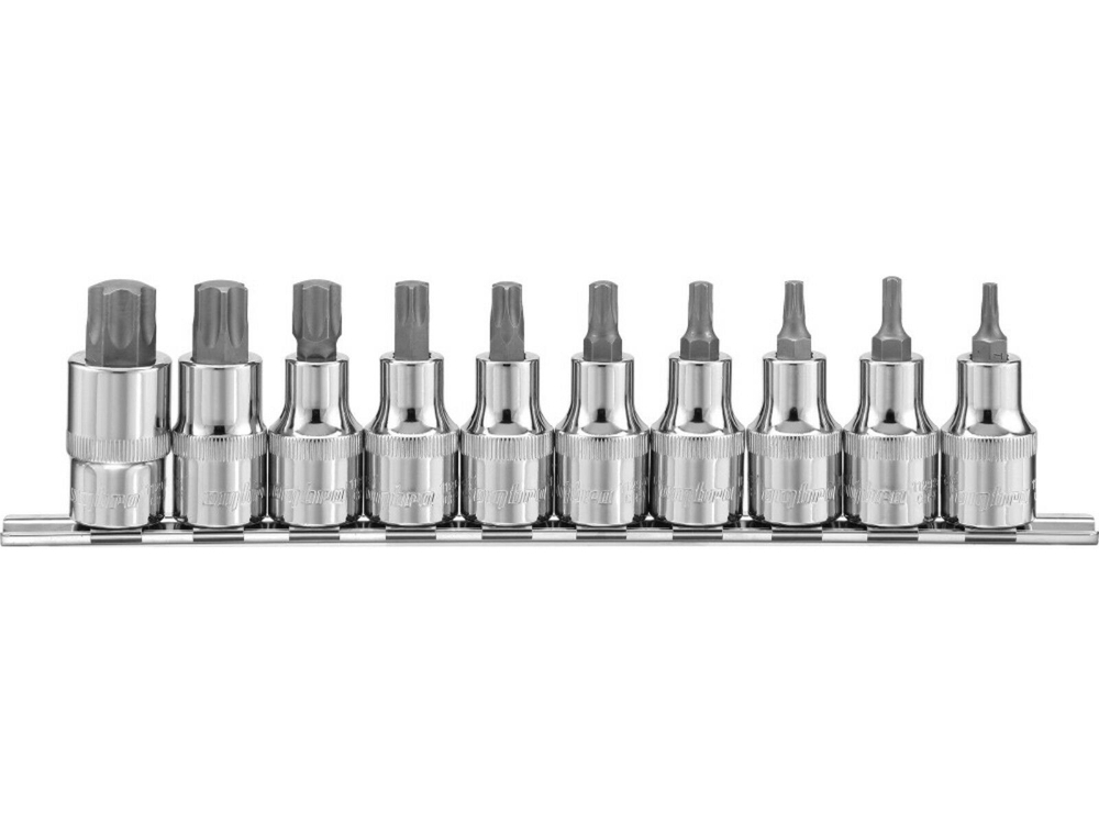 912910 Набор насадок торцевых 1/2"DR с вставками-битами TORX® на держателе, T20-T70, 55 мм, 10 предметов