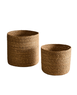 Zara Home Корзина из морской травы, цвет бежевый, 26 см