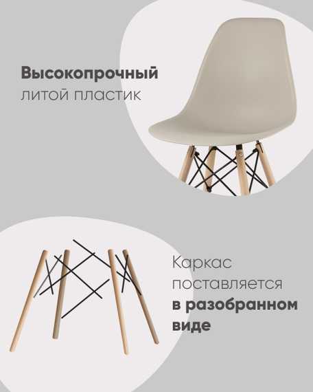 Eames Style DSW темно-бирюзовый пластик, стальной каркас, натуральный массив бука