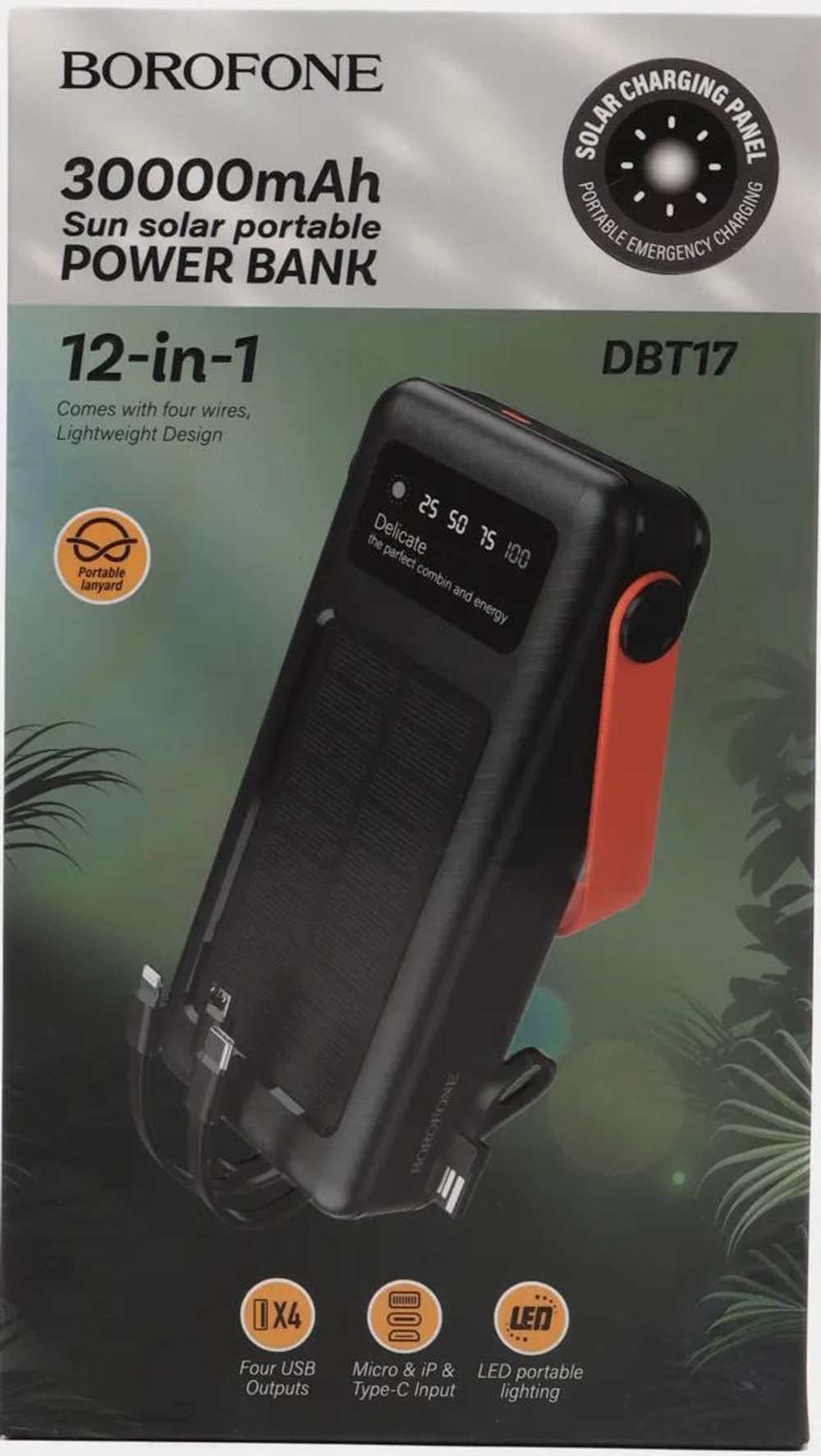 Портативный акк. Power Bank Borofone DBT17 12-in-1 (30k)