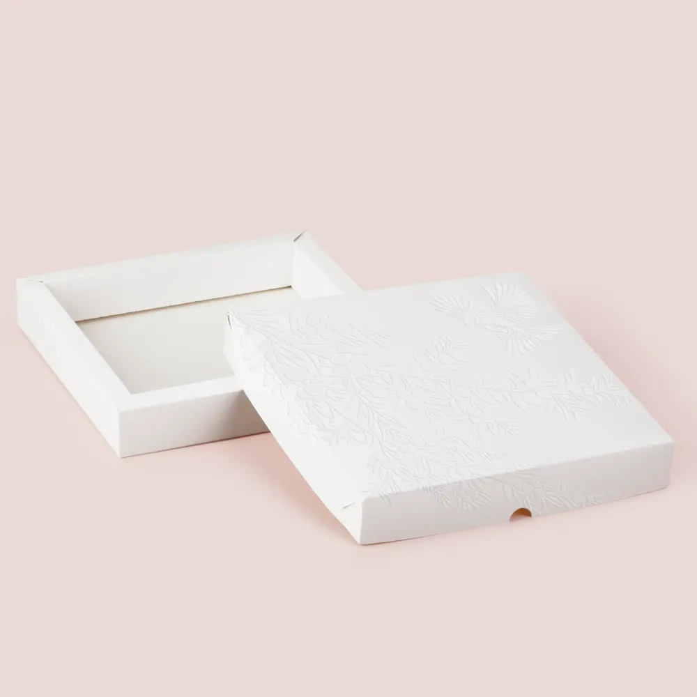 Коробка для пряников с тиснением 205*205*30 мм