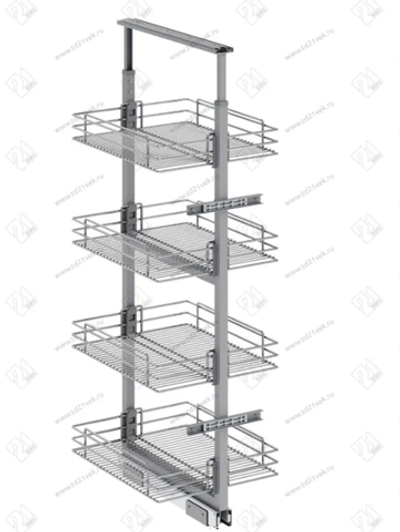 S-1143-C Шкаф-колонна в базу 300 мм, Starax, 6-ти ярусная, (230х510х1850-2000 мм)