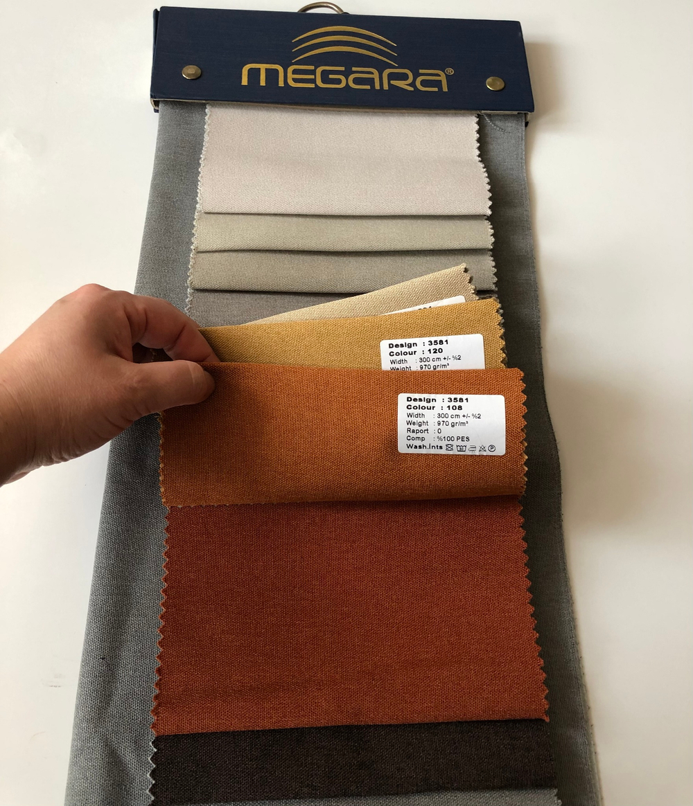 Портьерная ткань dimout фактурный Megara арт. 3581 (высота 300 см, Турция)