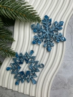 Набор новогодних елочных игрушек Снежинки 2 шт