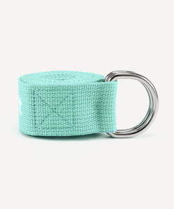 Ремень для йоги YB-100 183 см, хлопок, мятный