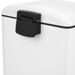 Ведро мусорное с педалью 12 л, крышка с доводчиком, белое матовое, металл, LAIMA ULTRA, 701566