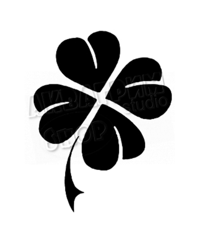 Трафарет для блеск тату "Клевер