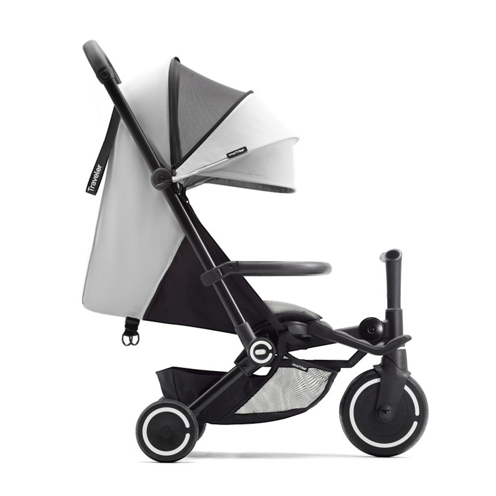 Трехколесный складной велосипед-коляска Smartrike Traveler Everest white