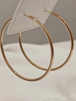 Серьги Xuping «Классические кольца» Gold 18K