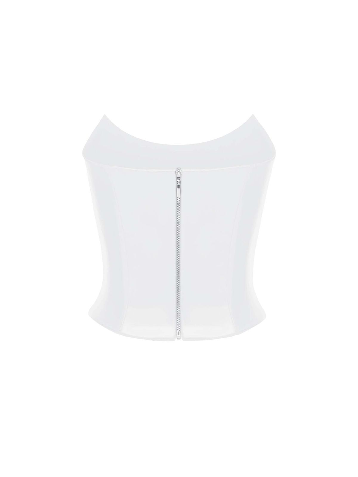 Топ корсетный удлиненный из лаке