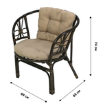 Набор мебели Garden Story Багамы Мини (2кресла+стол (2 уп.), каркас коричневый, подушки бежевые)