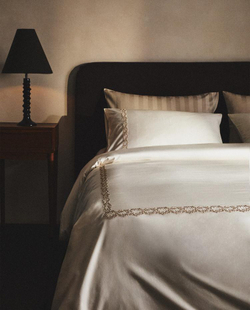 ZARA HOME ПОДОДЕЯЛЬНИК С ВЫШИВКОЙ, ЗОЛОТОЙ