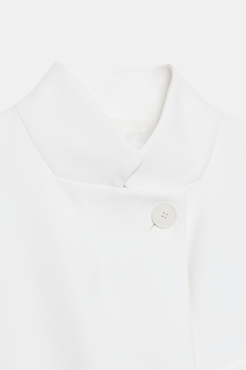 ZARA УКОРОЧЕННЫЙ БЛЕЙЗЕР С КОРОТКИМИ РУКАВАМИ — ZW COLLECTION, ЭКРЮ