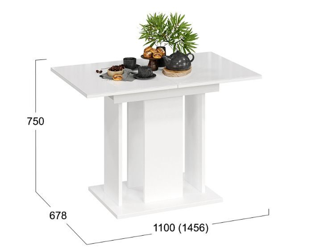 Стол кухонный обеденный раздвижной Сарбия/Серый, Аврора, 120х75х75,5 см АКВИЛОН