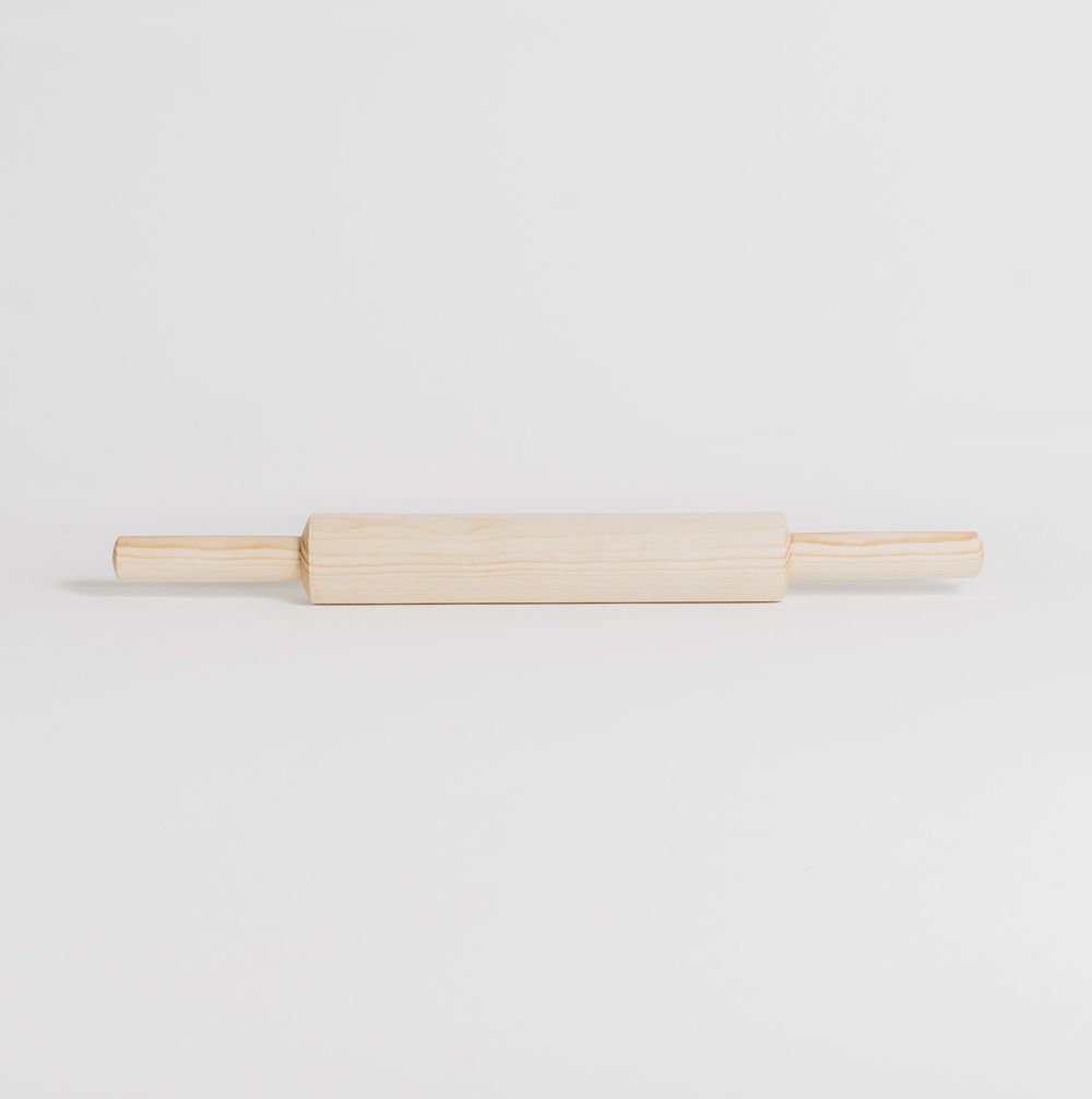 Деревянная скалка для раскатывания теста из сибирского кедра 45х4,5 см. RP7