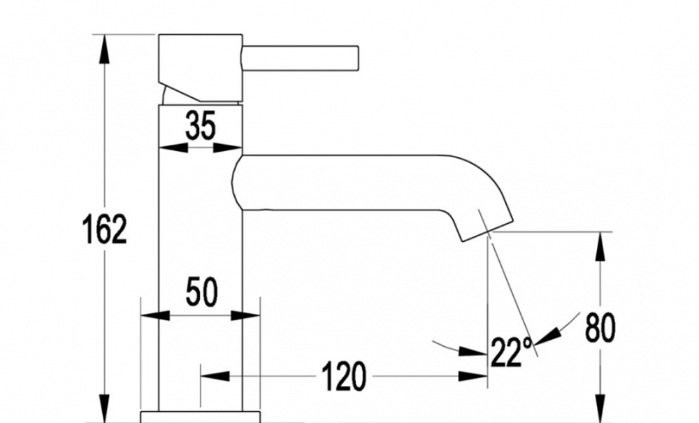 Смеситель для раковины стандартный Grocenberg GB2099BL Чёрный матовый