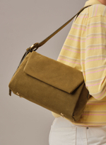 Замшевая сумка Nova DBR 31391 белый мох