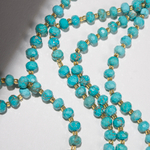 Туркенит (имитация бирюзы), рондель, 7,7*5-6мм, микроогранка