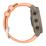 Спортивные часы Garmin Descent G2, силиконовый ремешок цвета «морская ракушка» Безель цвета «палома», AMOLED-дисплей с сапфировым стеклом. Ремешок с классической застёжкой — на запястье обхватом 128–224 мм