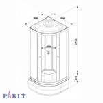 Душевая кабина PARLY EC921 (90х90х215)