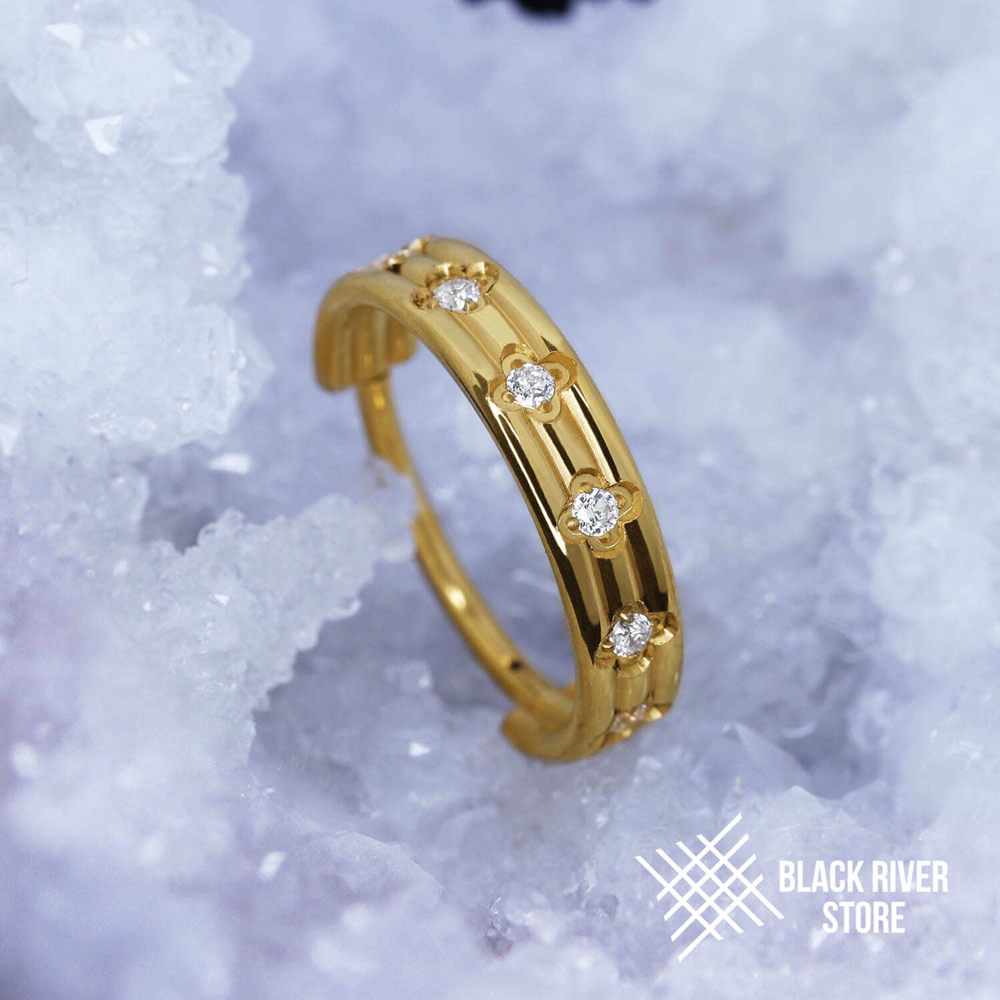 Кликер Royal Crystal PVD Yellow 1.2мм