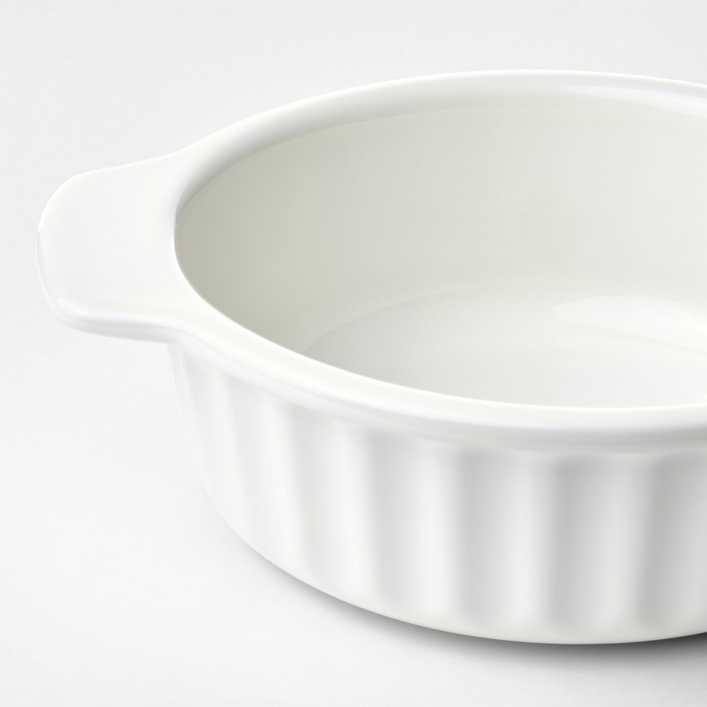 IKEA POETISK  (ИКЕА ПОЕТИСК)  -  Жаропрочное блюдо, сливки, 23x19 см