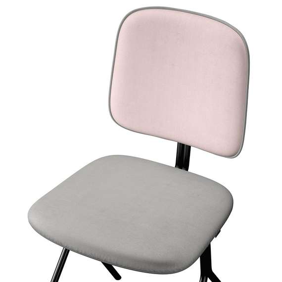 Стул Ror Y, серо-голубой/розовый велюр