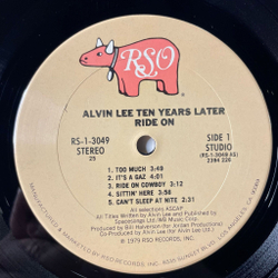 Винтажная виниловая пластинка LP Alvin Lee and Ten Years Later Ride On (USA 1979)