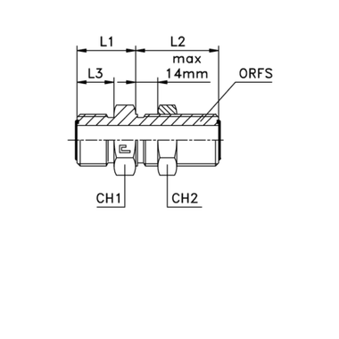 Соединение P D14-15-16 ORFS 1" переборочное CAST