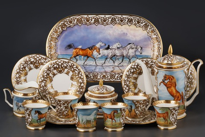 Сервиз кофейный "Арабские скакуны".