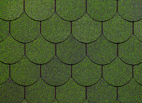 Гибкая черепица Simple Кольчуга Зелёный