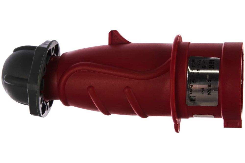 Вилка IEK 024 3P+PE 32A 6x/380-415B IP44 переносная MAGNUM PSN02-032-4