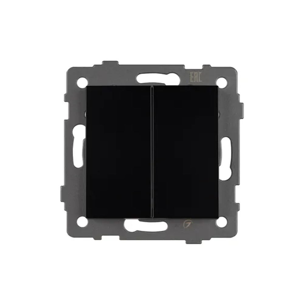 Механизм выключателя двухклавишный непроходной SWT-MK02-PL-BK-V (250V, 10A) (Arlight, -) 049888