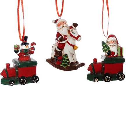 GAEM Украшение новогоднее "Дед Мороз/Снеговик", L8,5 W3,5 H10,5 см, 3в.